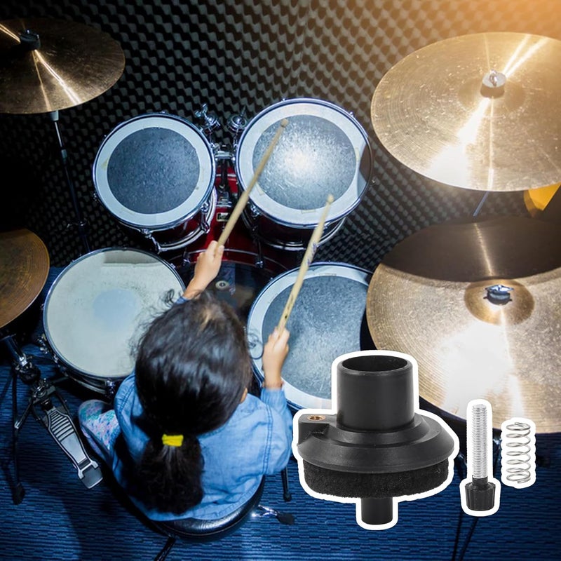Sevender Black Rubber 22mm Hi Hat Cymbal and Holder Clamp for Drum Parts Accessories - Image 4